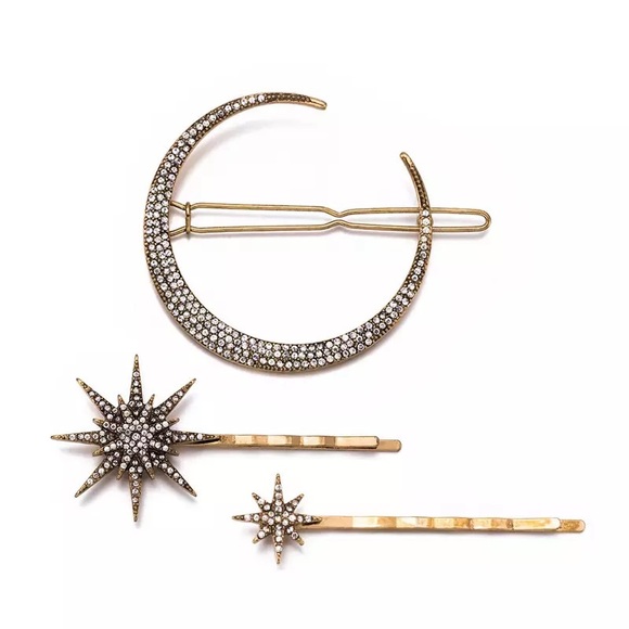 Crescent Moon and Star Hair Pin - Picture 5 of 5